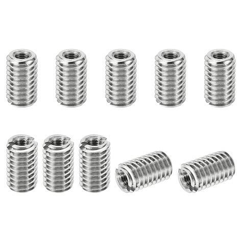 PATIKIL Thread Adapters Sleeve Reducing Nut, 10 Pcs M6*1 Male to M3*0.5 ...