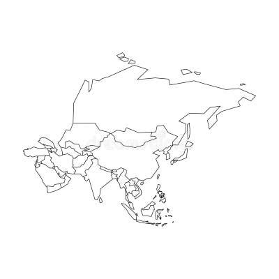 Asia Simple Map Outline 的图像结果