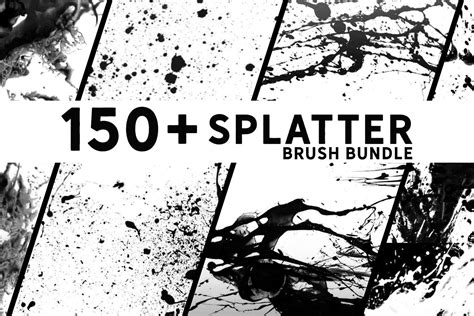 150+ Photoshop Splatter Brush Bundle Graphic by Zsolt Kosa Art ...