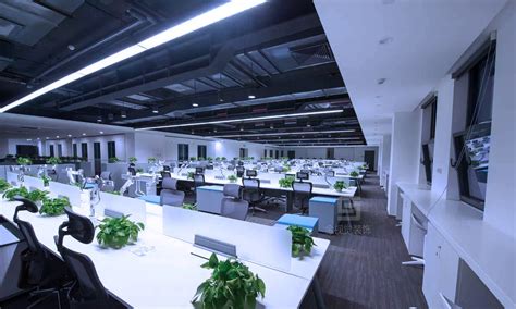 互联网公司办公室前台装修设计案例效果图_岚禾办公空间设计