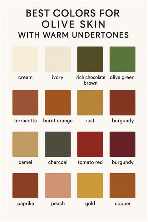 best colours for olive skin in 2025 | Olive skin tone, Colors for skin ...