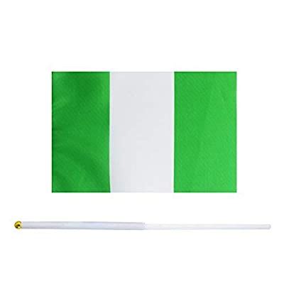 Buy 25 Pack Hand Held Small Mini Flag Nigeria Flag Nigerian Flag Stick ...