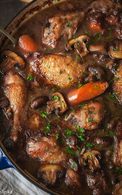 (France) Warm and comforting chicken braised in red wine-the best of ...
