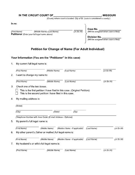 Free Fillable Missouri Divorce Forms - Printable Forms Free Online