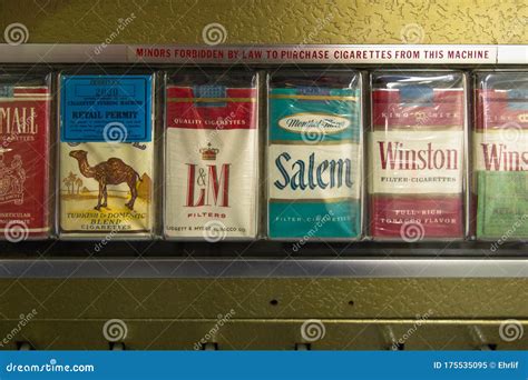 Pack of Various Brands of Cigarettes Editorial Image - Image of retro ...