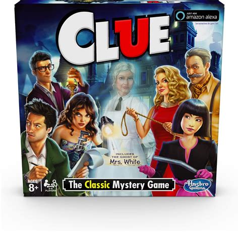 Clue Game; Incudes The Ghost of Mrs. White; Compatible with Alexa ...