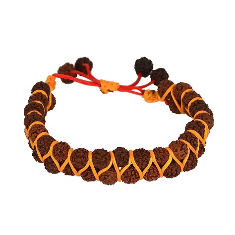 Buy KESAR ZEMS 2 Layer Rudraksha Bracelet Wrist Band Adjustable ...