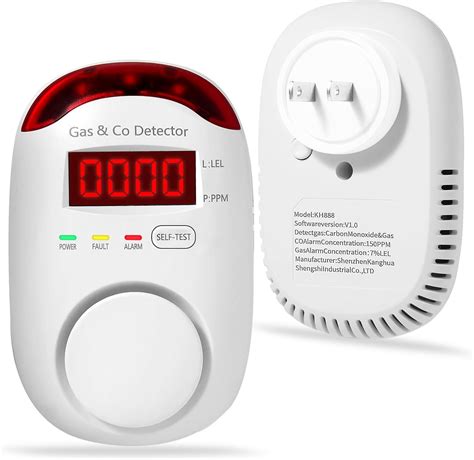 Combination Gas & Carbon Monoxide Detectors - Koabbit Plug in Carbon Monoxide Detector,Propane ...