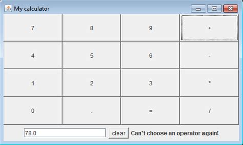 Image result for Java Calculator Clear Button
