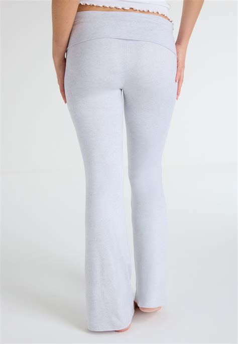 Womens Grey Kick Flare Yoga Pants | Peacocks