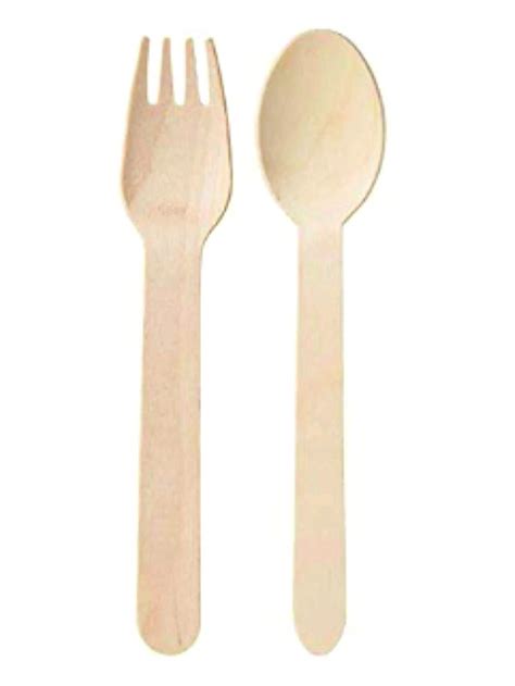 Maruti Disposal Combo Disposable Wooden Spoons (25) & Disposable Wooden ...