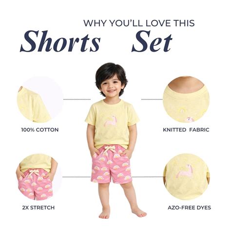 Unicorn And Rainbows Cotton T-Shirt & Shorts Set – Mama and Peaches