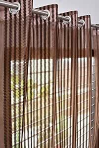 Buy Homefab India Sheer Polyester Door Curtain - 7ft, Brown Online at ...