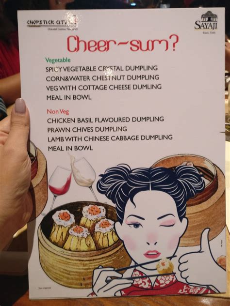 Menu at Chopstick City, Indore, Sayaji Hotel