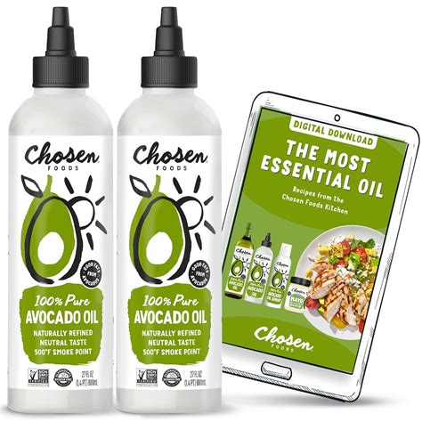 Amazon.com: Chosen Foods 100% Pure Avocado Oil Squeeze Bottle 27oz 2 ...
