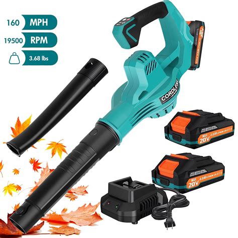 BAOKALER Cordless Leaf Blower, 160MPH 20V Handheld Electric Leaf ...