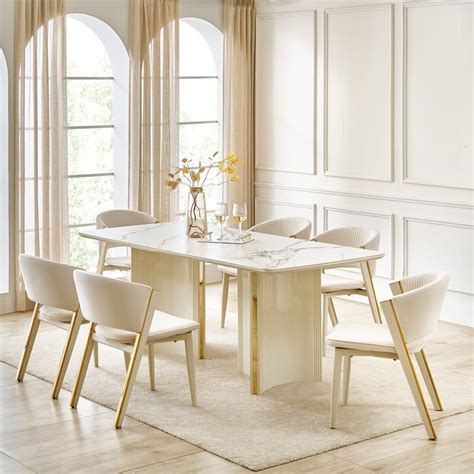 Buy Modern Radiance NXT Ceramic Top 6-Seater Dining Set with Chairs ...