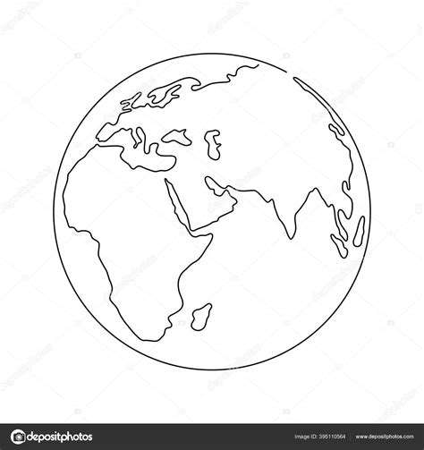 Planet Earth Outline Map