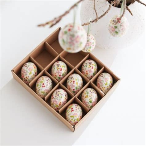 Hanging Easter Eggs with Ceramic & Spring Colors