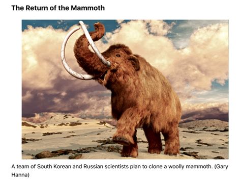 Image result for Cloning Extinct Animals