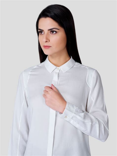 Formal shirt with Yoke Detail (White) – Zest Mélange