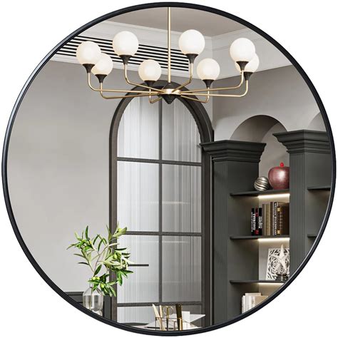 Round Mirror 48 inch, Large Circle Mirror for Wall, Round Bathroom ...