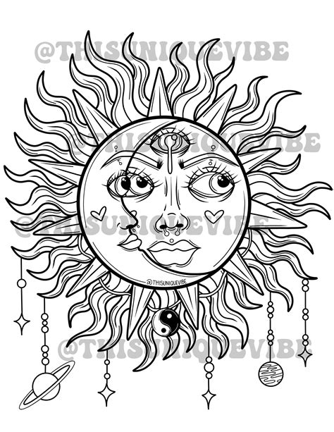 Hippie Coloring Page