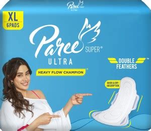 Paree Super Ultra Dry Feel Double Feathers XL Tri-Fold Pads, With ...