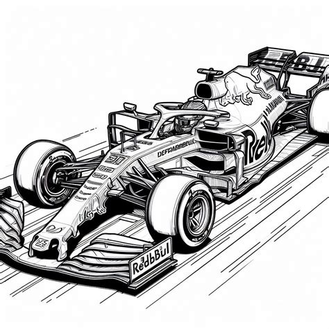 F1 Red Bull Racing coloring pages | F1 art, Red bull racing, Cool car ...