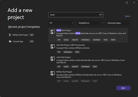 Visual Studio NUnit 的图像结果
