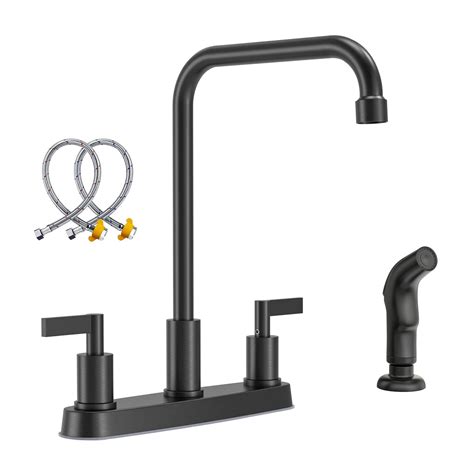 Kitchen Faucet with Sprayer,GOWIN Black Kitchen Faucet,2 Handle Kitchen ...
