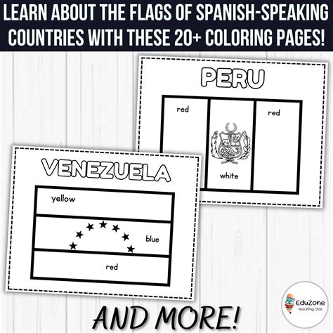 Printable Hispanic Countries Flags Coloring Pages to Promote Creativity ...