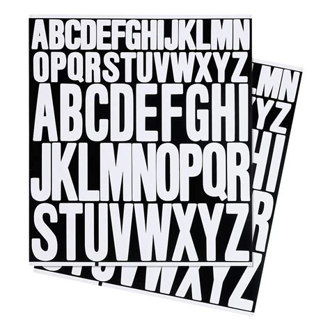Letter Stickers 1 Inch 2 Inch, 12 Sheets Self Adhesive Alphabet Sticker ...