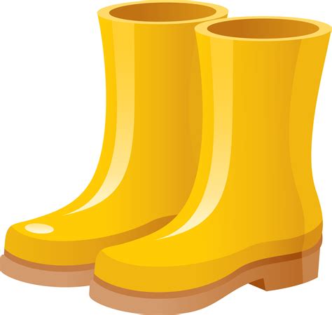 Clip Art Hand Painted - Yellow Rain Boots Clipart - Png Download - Full ...
