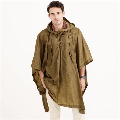 Lyst - J.Crew Wallace & Barnes Hooded Military Rain Poncho in Natural ...