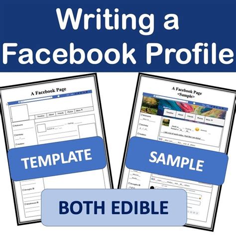 Writing a facebook profile with editable template sample - Artofit