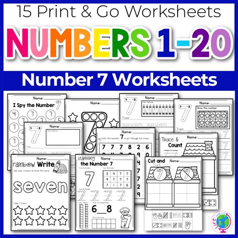 Image result for Print 7 Worksheet