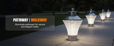 BENE Nice RG Garden Light (23 Cm Steel Finish 2 Pc) : Amazon.in: Home ...
