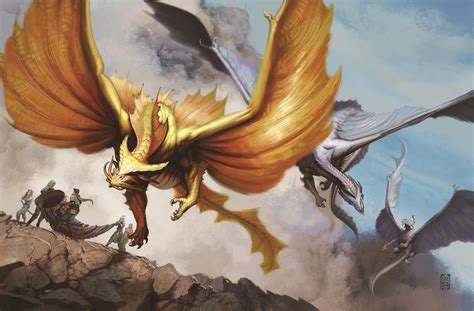Metallic Dragons from Rise of Tiamat adventure. Art by Marcel Mercado ...