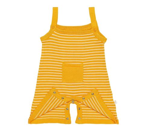 Girls Sleeveless Dungaree -Yellow