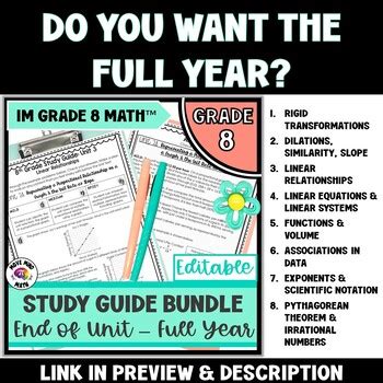 Image result for 8th Grade Math Study Guide