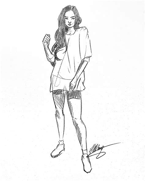 Girl Sketch Full Body 230+ Superhero Pose Full Body Stock