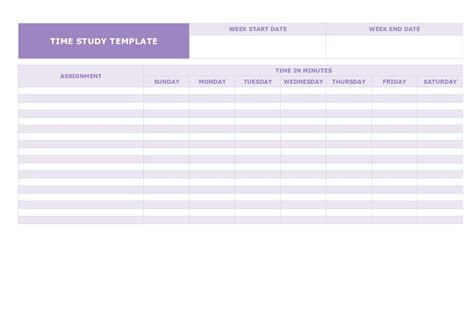 Employee Time Study Template