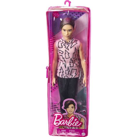 Mattel Barbie Ken Fashionistas Doll 193, Slender, Rooted Brown Hair ...
