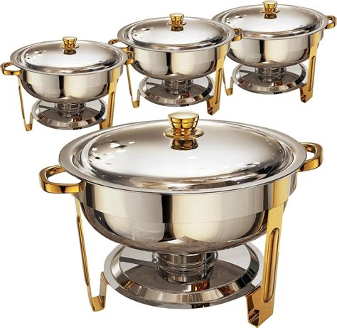 Amazon.com: 6QT Round Chafing Dish Buffet Set Stainless Steel Buffet ...