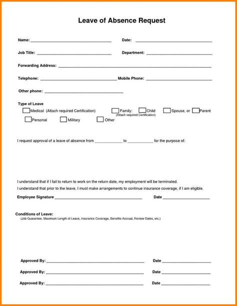 What Is The Format Of Leave Application - Printable Templates