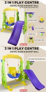 Sliding for Kids in Dolphin Shape Slide Along with One Basket Ball ...