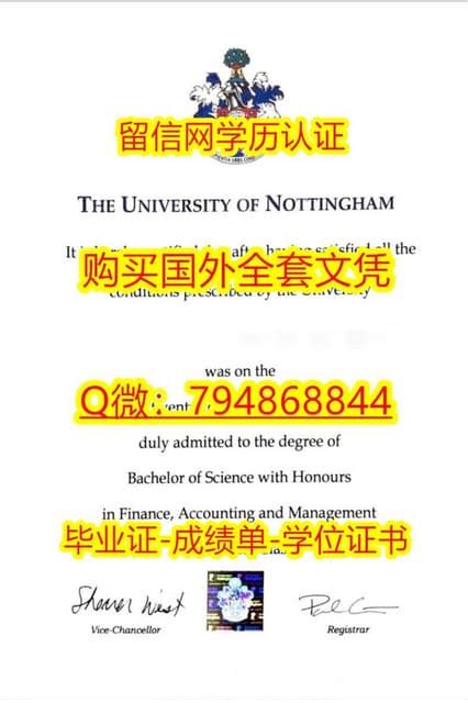《诺丁汉大学毕业证|学位证书校内仿真版本》 | PDF