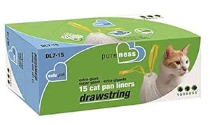 Van Ness DL715 Pureness Extra Giant Drawstring Cat Pan Liner, 15-Count ...