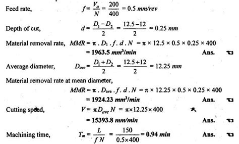 solved anna university problems on machining time - Turning Machines ...